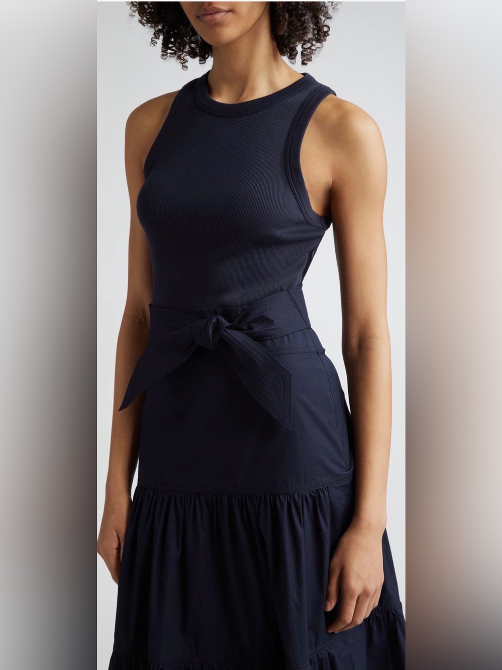 Veronica Beard Austyn Belted Sleeveless Dress - Picture 4 of 11